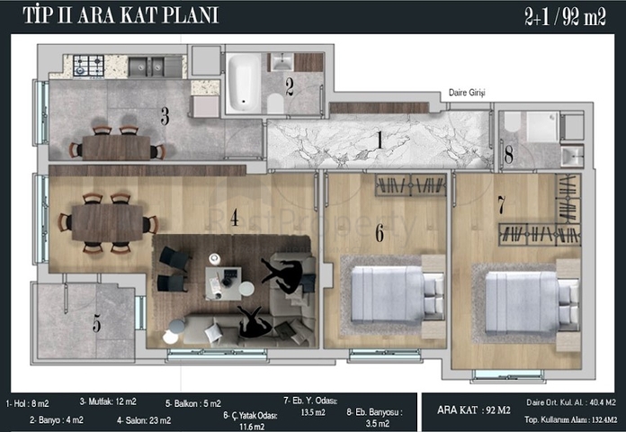 مشروع منتهي في وسط أنطاليا على بعد 150 م من البحر