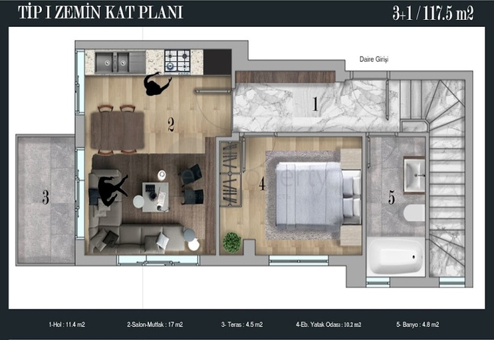 مشروع منتهي في وسط أنطاليا على بعد 150 م من البحر