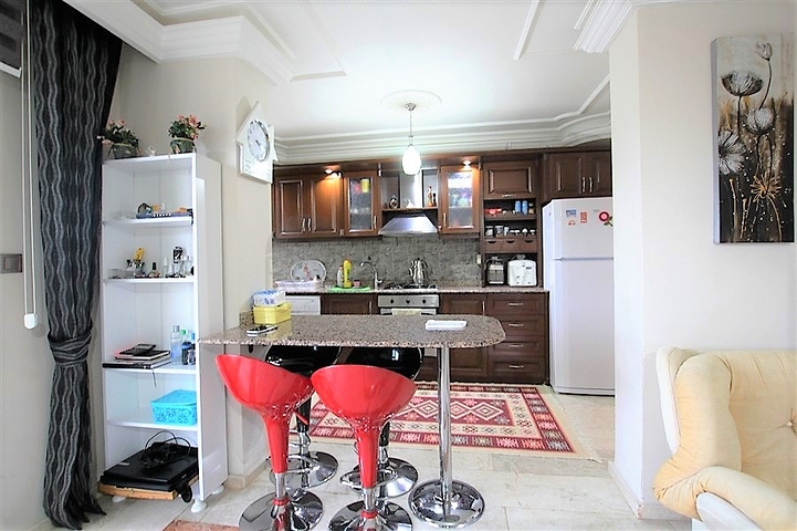 شقة عائلية واسعة - مفروشة - تصميم 1+3 - قريبة من الشاطئ في مهموتلار / الانيا 