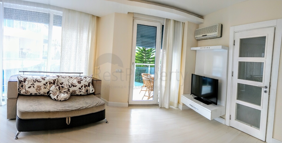 شقة 1 + 1 مفروشة في ليمان كونيالتي على بعد 800 م من البحر