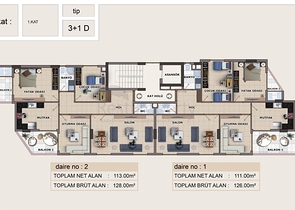 موقع مميز - دوبلكس عائلية 5 غرف وصالة - مركز الانيا 