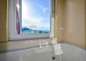 اطلالة بحر - مجمع بخدمات 5 نجوم - دوبلكس 3 غرفة وصالة - في منطقة كارجي جاك الجبلية / الانيا 