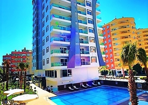 شقة غرفتين وصالة مفروشة ضمن مجمع خمس نجوم في مهموتلار / الانيا 