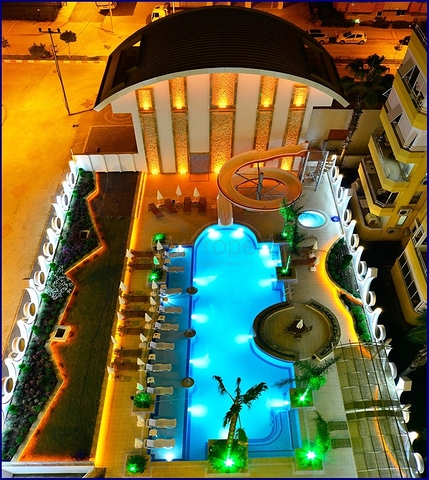 غرفتين وصالة فاخرة في اول صف على البحر ضمن مهموتلار / الانيا 