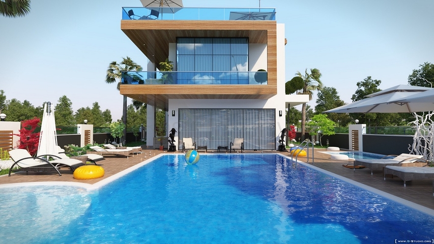 اطلالة بحر - فيلا بتصميم حديث - مستقلة في كارجي جاك / الانيا 