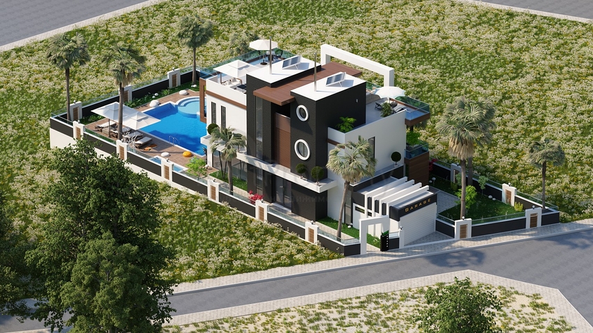 اطلالة بحر - فيلا بتصميم حديث - مستقلة في كارجي جاك / الانيا 