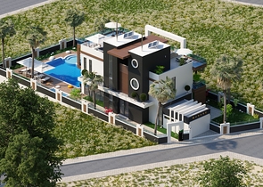 اطلالة بحر - فيلا بتصميم حديث - مستقلة في كارجي جاك / الانيا 