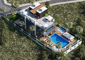 اطلالة بحر - فيلا بتصميم حديث - مستقلة في كارجي جاك / الانيا 