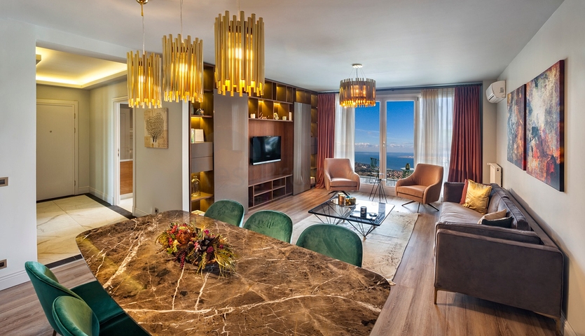 شقق بالاقساط - اطلالة بحرية - اسطنبول بيلك دوزو 