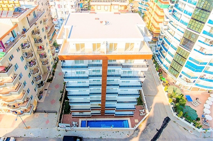 شقة غرفة نوم وصالة ضمن مجمع سكني قريب من البحر في مهموتلار / الانيا 