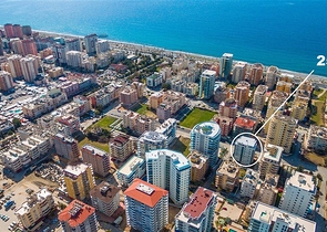 شقة غرفة نوم وصالة ضمن مجمع سكني قريب من البحر في مهموتلار / الانيا 