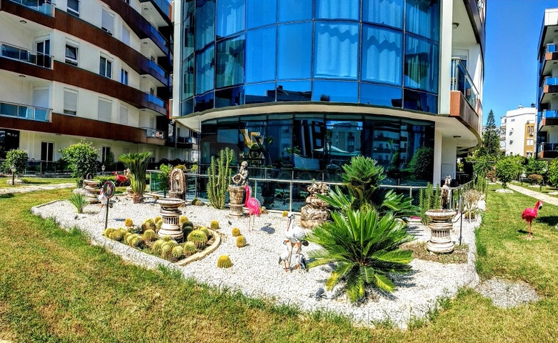 شقة 2 + 1 مع أثاث في مجمع نظام فندقي في أنطاليا