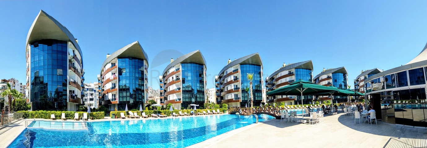 شقة 1 + 1 في مجمع مع البنية التحتية الفندقية 450 م إلى البحر