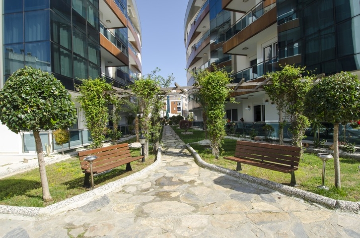 شقة 1 + 1 في مجمع مع البنية التحتية الفندقية 450 م إلى البحر