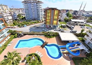 غرفة نوم وصالة ضمن مجمع سكني جانب مركز التسوق في جيكجيلي _ الانيا 