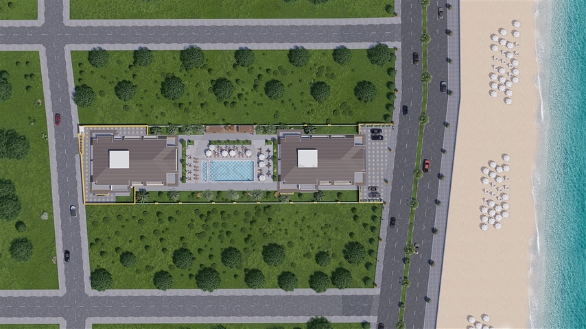 على البحر مباشرة - مشروع سكني قيد الانشاء مع امكانية التقسيط - في كاستل / الانيا 