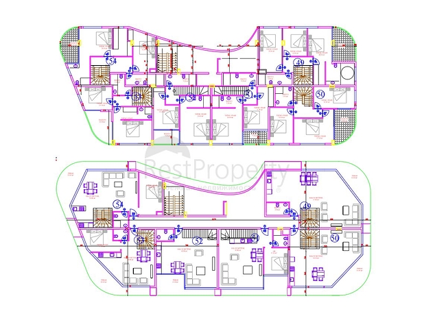 مجمع قيد الانشاء باطلالة بحرية خلابة في مركز الانيا 