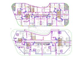 مجمع قيد الانشاء باطلالة بحرية خلابة في مركز الانيا 