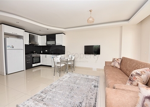 شقة مفروشة  بتصميم غرفة نوم وصالة في مهموتلار - الانيا 