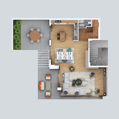 شقة فاخرة 4 + 1 في أونجالي كونيالتي أنطاليا