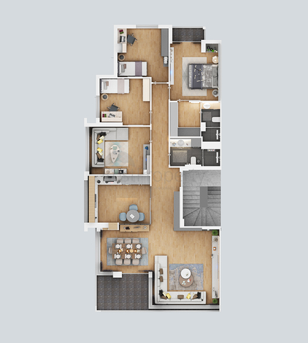 شقة فاخرة 4 + 1 في أونجالي كونيالتي أنطاليا