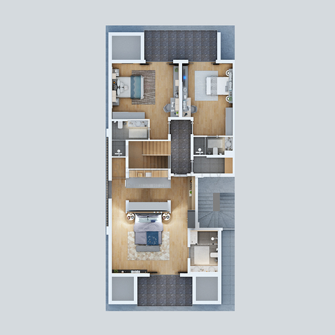 شقة فاخرة 4 + 1 في أونجالي كونيالتي أنطاليا