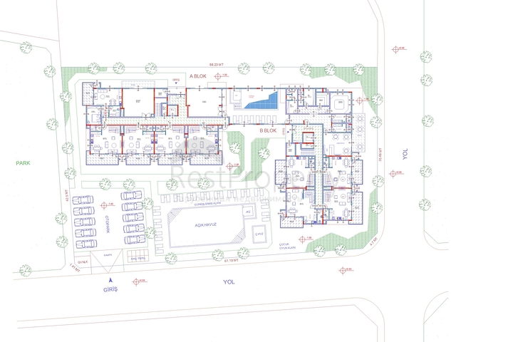 مجمع سكني قيد الانشاء في منطقة كارجي جاك الهادئة- الانيا 