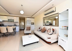 غرفتين وصالة ضمن مجمع سكني  خمس نجوم في  منطقة افسلار - الانيا 