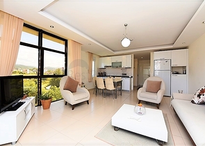 غرفتين وصالة ضمن مجمع سكني  خمس نجوم في  منطقة افسلار - الانيا 