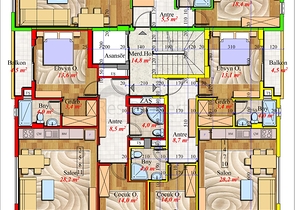 شقق ضمن مجمع سكني جديد في مهموتلار - الانيا 