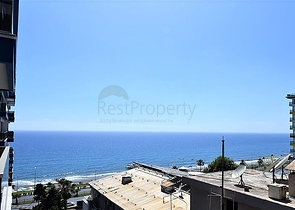 ضمن مجمع سكني حديث بأول خط على البحر - غرفة نوم وصالة في مهموتلار -الانيا 