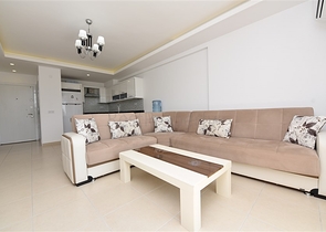 غرفة وصالة مفروشة ضمن مجمع بخدمات خمس نجوم في افسلار 