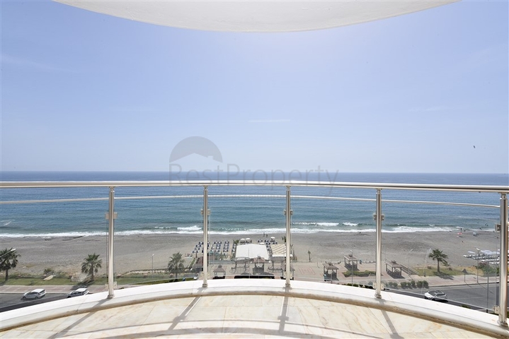 اطلالة بحر مباشرة - غرفتين نوم وصالة مفروشة بالكامل - مهموتلار