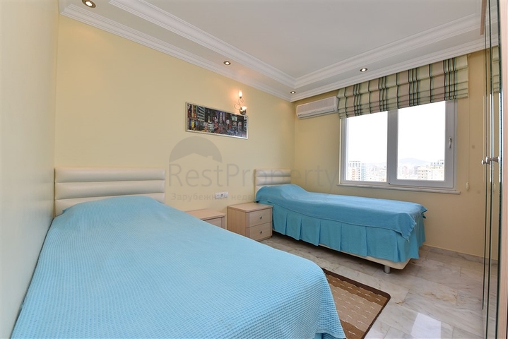 اطلالة بحر مباشرة - غرفتين نوم وصالة مفروشة بالكامل - مهموتلار