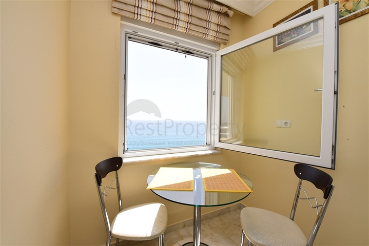 اطلالة بحر مباشرة - غرفتين نوم وصالة مفروشة بالكامل - مهموتلار