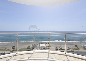 اطلالة بحر مباشرة - غرفتين نوم وصالة مفروشة بالكامل - مهموتلار