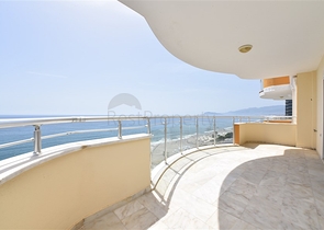 اطلالة بحر مباشرة - غرفتين نوم وصالة مفروشة بالكامل - مهموتلار