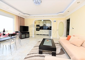 اطلالة بحر مباشرة - غرفتين نوم وصالة مفروشة بالكامل - مهموتلار