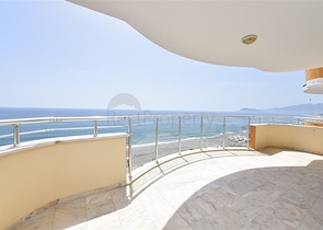 اطلالة بحر مباشرة - غرفتين نوم وصالة مفروشة بالكامل - مهموتلار