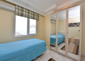 اطلالة بحر مباشرة - غرفتين نوم وصالة مفروشة بالكامل - مهموتلار