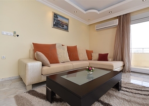 اطلالة بحر مباشرة - غرفتين نوم وصالة مفروشة بالكامل - مهموتلار