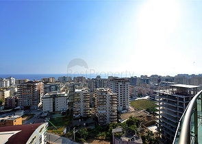 اطلالة بحرية ساحر- تراس واسع - دوبلكس غرفتين وصالة ضمن مجمع خمس نجوم في مهموتلار - الانيا 