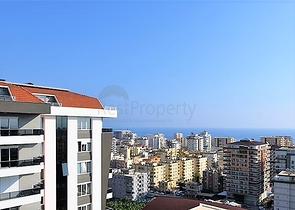 اطلالة بحرية ساحر- تراس واسع - دوبلكس غرفتين وصالة ضمن مجمع خمس نجوم في مهموتلار - الانيا 