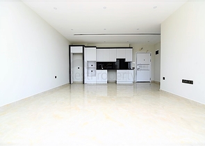 اطلالة بحرية مباشرة -شقة من تصميم غرفة وصالة ضمن مجمع سكني حديث في مهموتلار - الانيا 