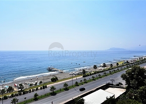 اطلالة بحرية مباشرة -شقة من تصميم غرفة وصالة ضمن مجمع سكني حديث في مهموتلار - الانيا 