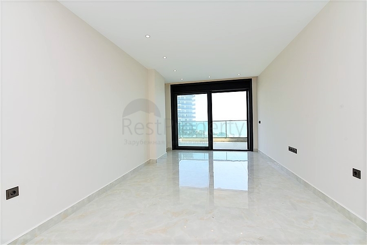 اطلالة بحرية مباشرة - شقة غرفة نوم وصالة ضمن مجمع سكني فخم  في مهموتلار - الانيا 