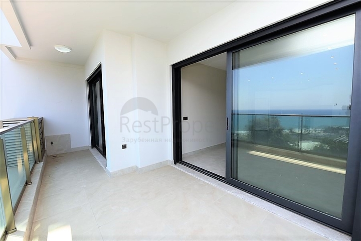 اطلالة بحرية مباشرة - شقة غرفة نوم وصالة ضمن مجمع سكني فخم  في مهموتلار - الانيا 