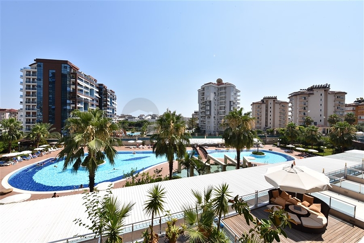 شقة مفروشة من تصميم غرفتين وصالة ضمن مجمع خمس نجوم جانب مول الانيوم في جيكجلي / الانيا 