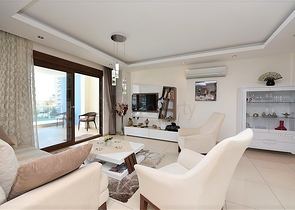 شقة مفروشة من تصميم غرفتين وصالة ضمن مجمع خمس نجوم جانب مول الانيوم في جيكجلي / الانيا 