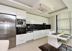 شقة مفروشة من تصميم غرفتين وصالة ضمن مجمع خمس نجوم جانب مول الانيوم في جيكجلي / الانيا 